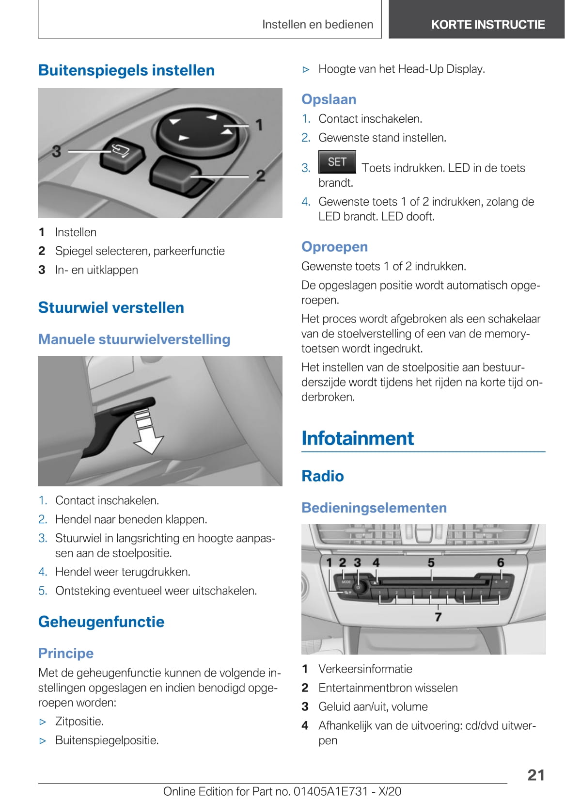 2020-2021 BMW X2 Owner's Manual | Dutch
