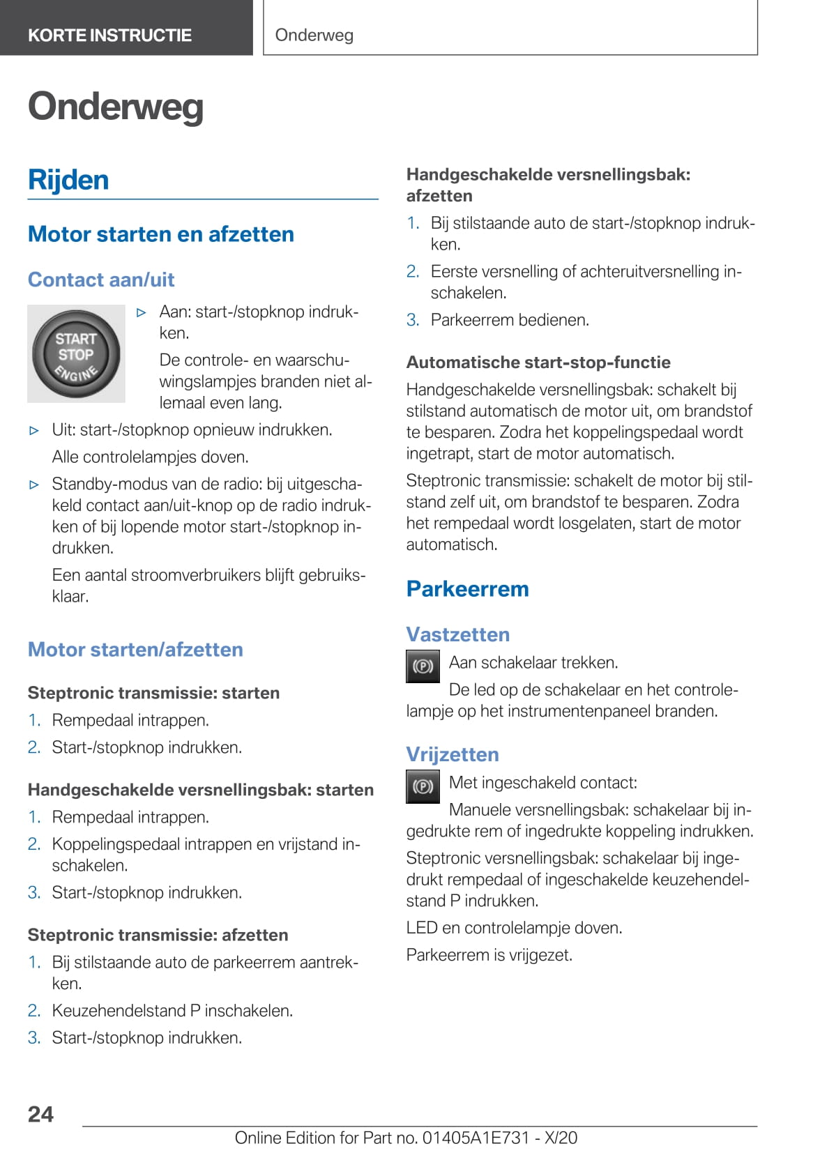 2020-2021 BMW X2 Owner's Manual | Dutch