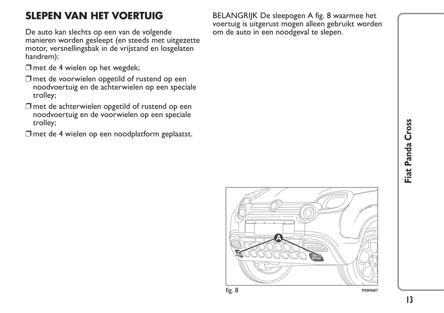 2014-2015 Fiat Panda Cross Bedienungsanleitung | Niederländisch