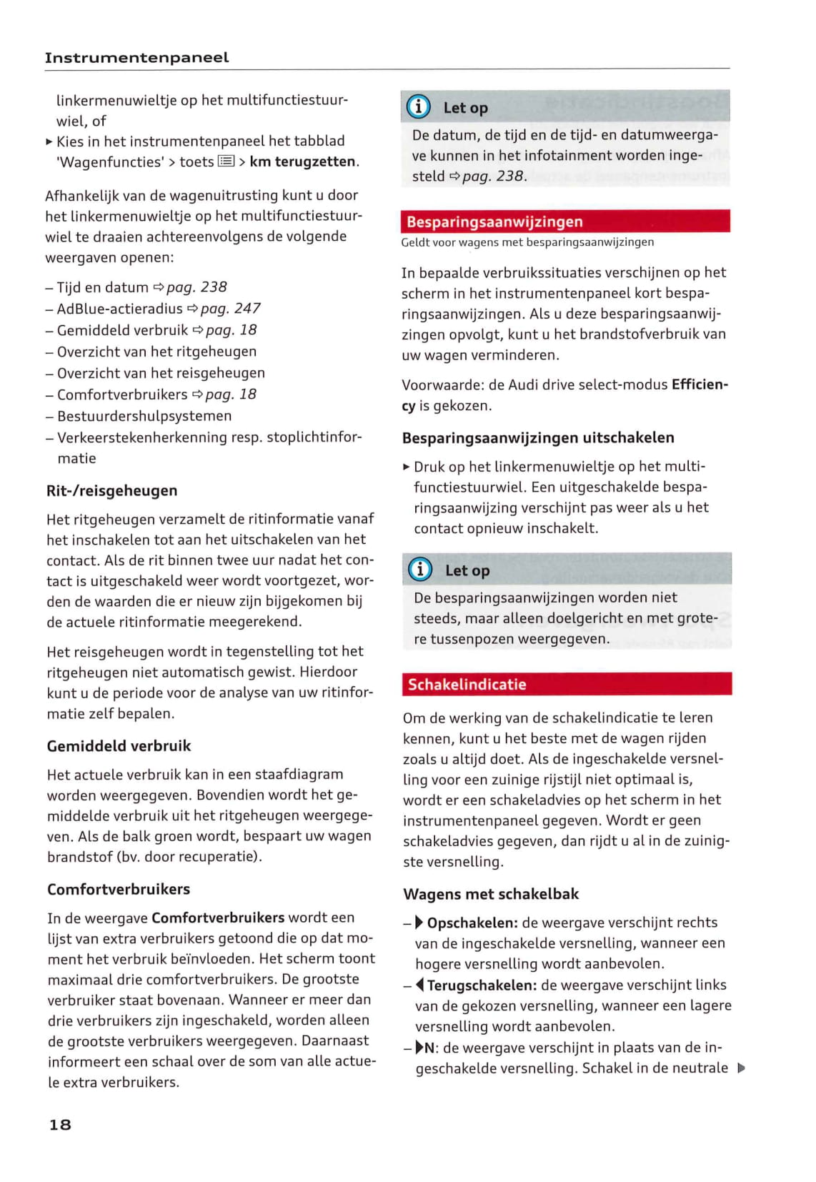 2018-2021 Audi Q3/Q3 Sportback/RS Q3 Owner's Manual | Dutch