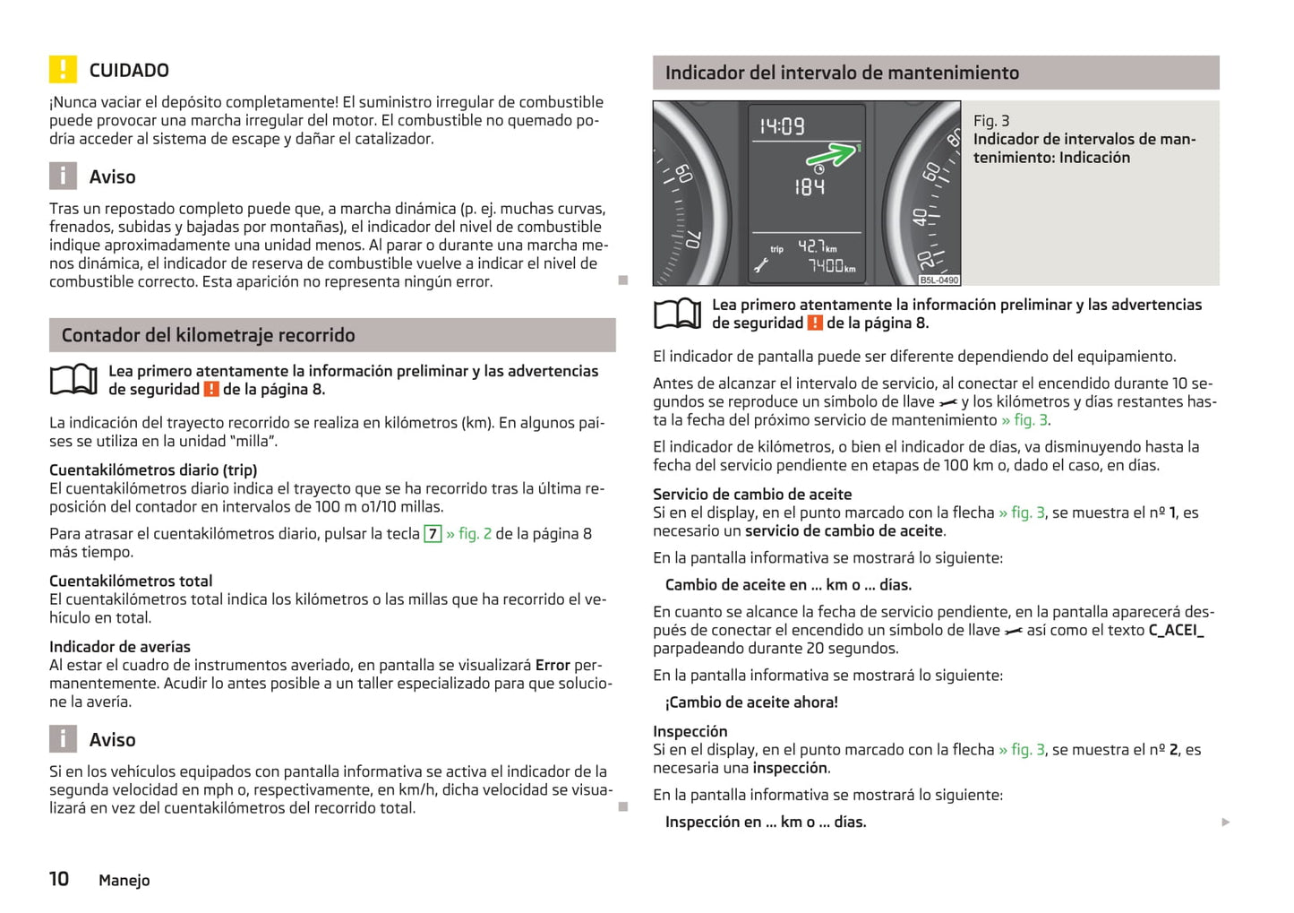2013-2018 Skoda Yeti Bedienungsanleitung | Spanisch