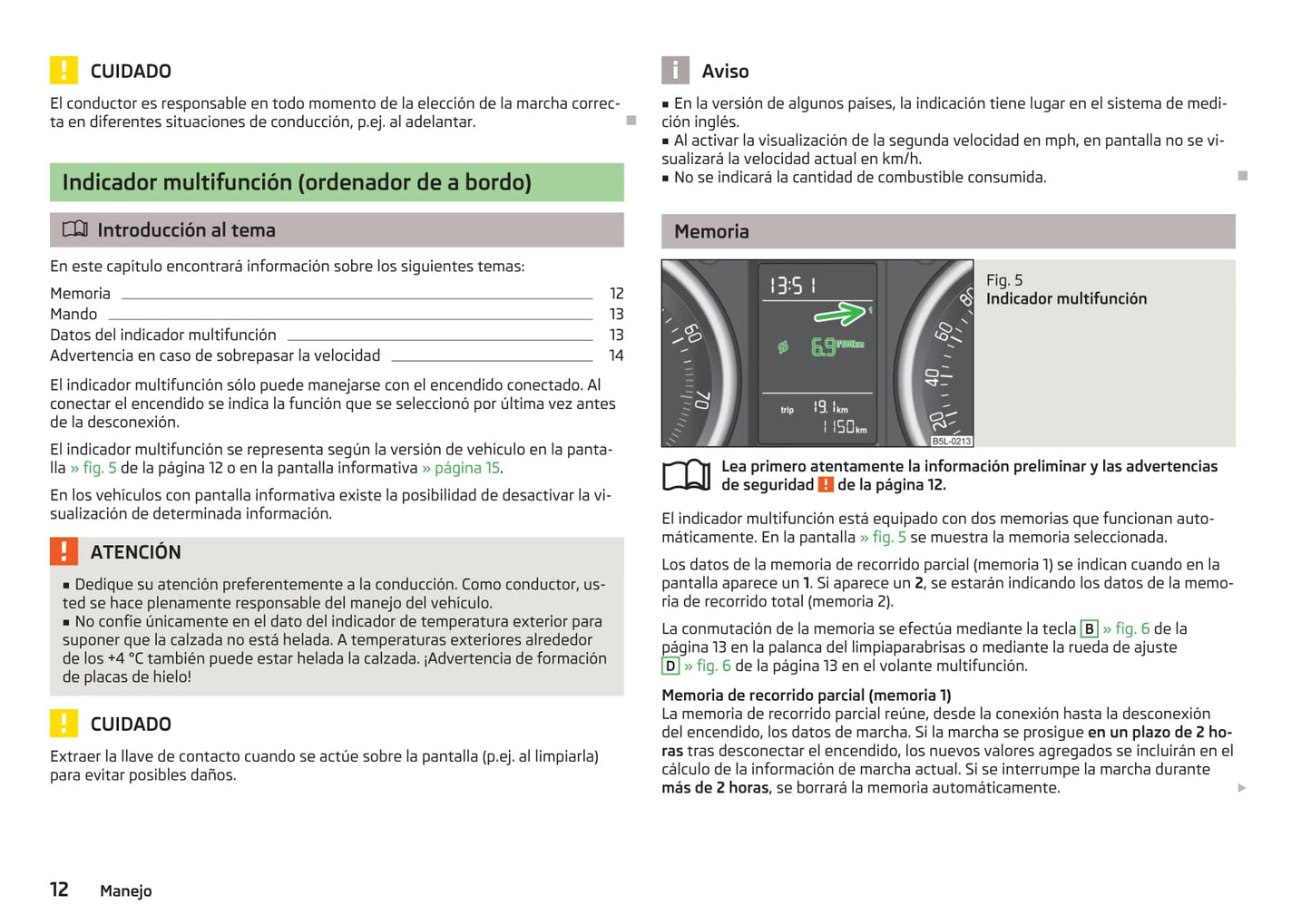 2013-2018 Skoda Yeti Bedienungsanleitung | Spanisch
