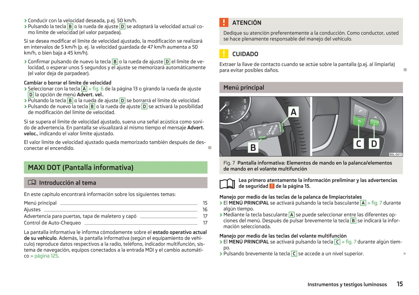 2013-2018 Skoda Yeti Bedienungsanleitung | Spanisch