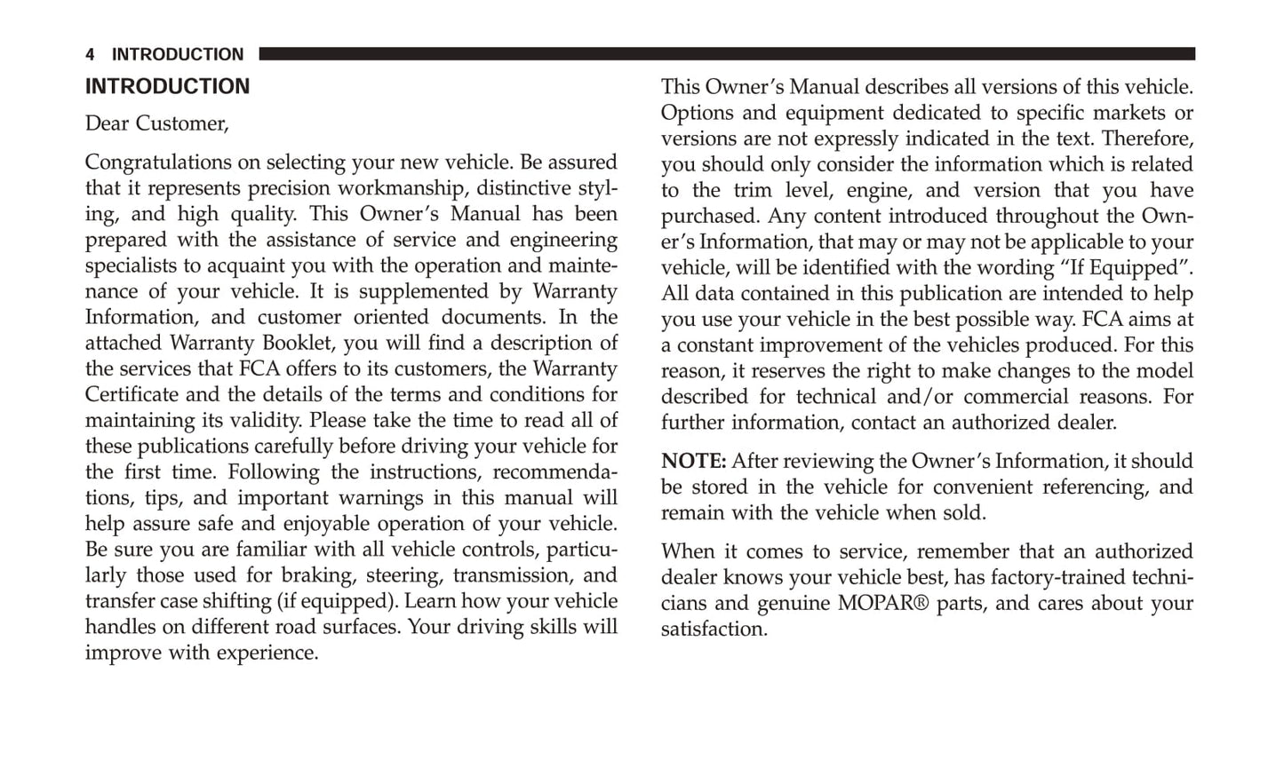 2019 Chrysler 300 Owner's Manual | English