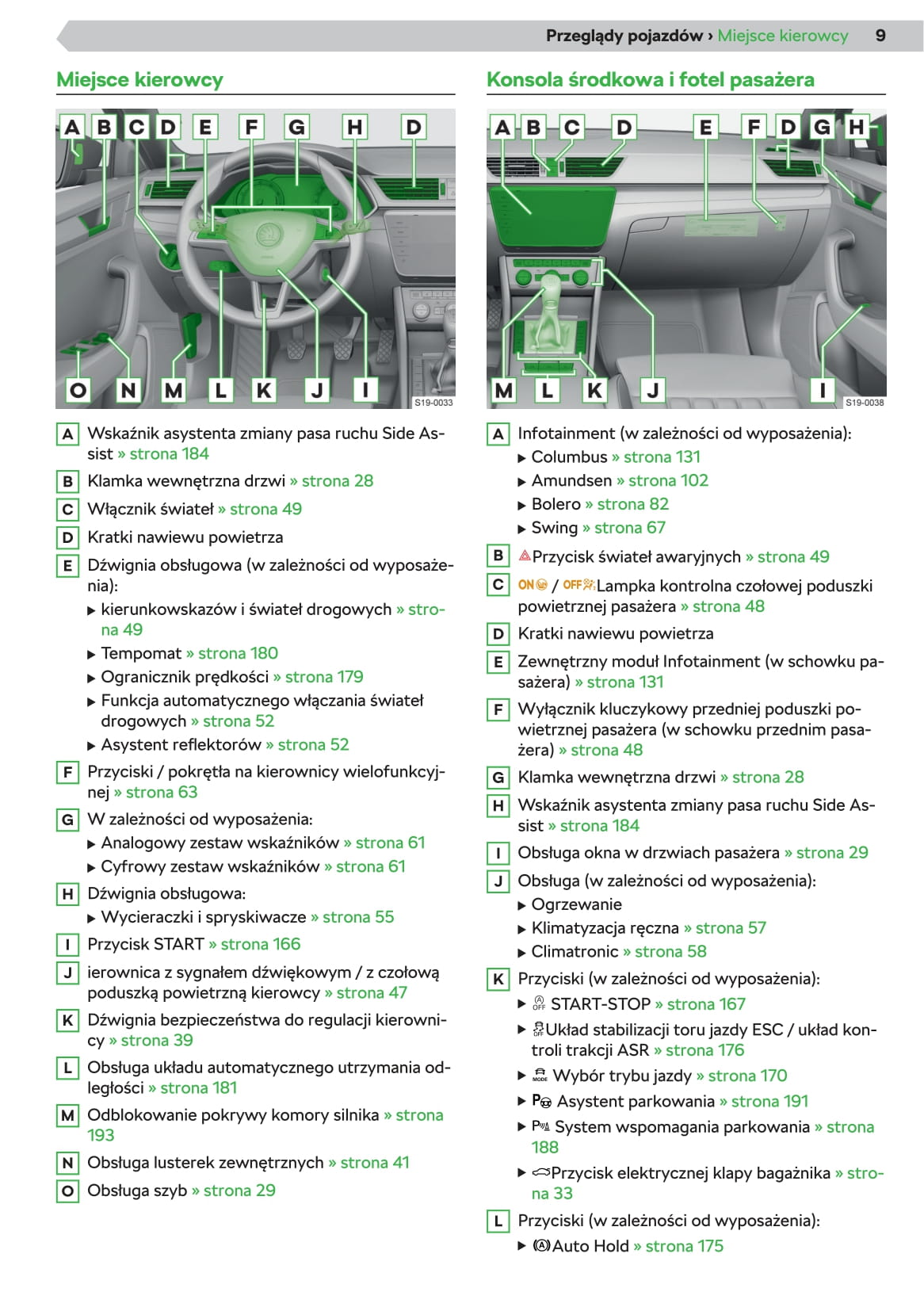 2019-2020 Skoda Superb Bedienungsanleitung | Polnisch
