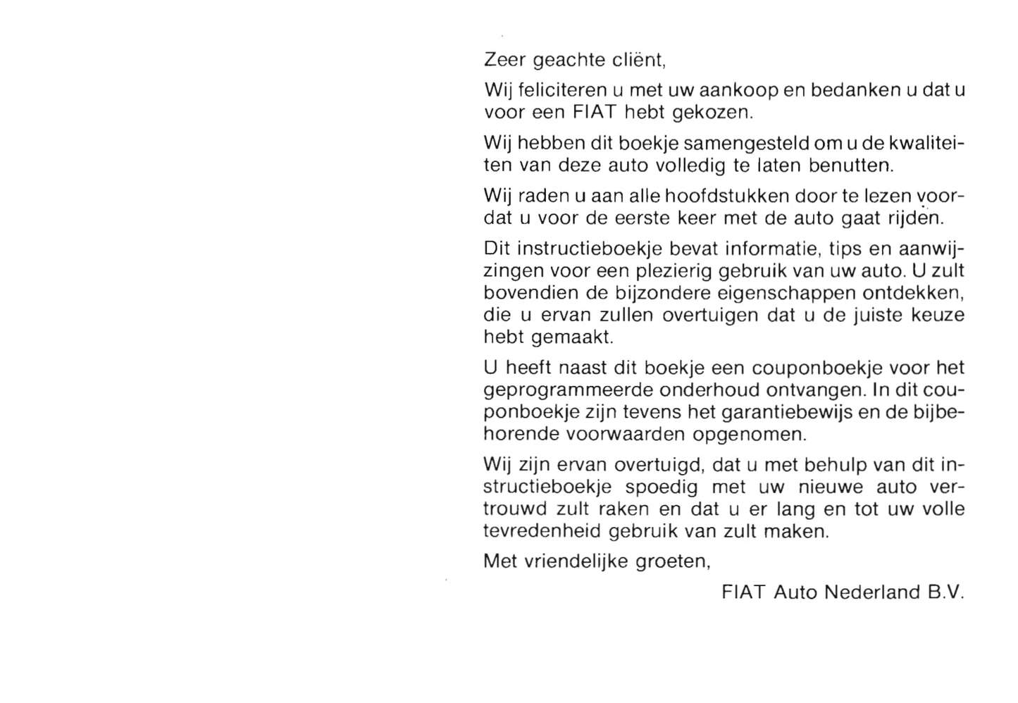 1991-1992 Fiat Croma Owner's Manual | Dutch