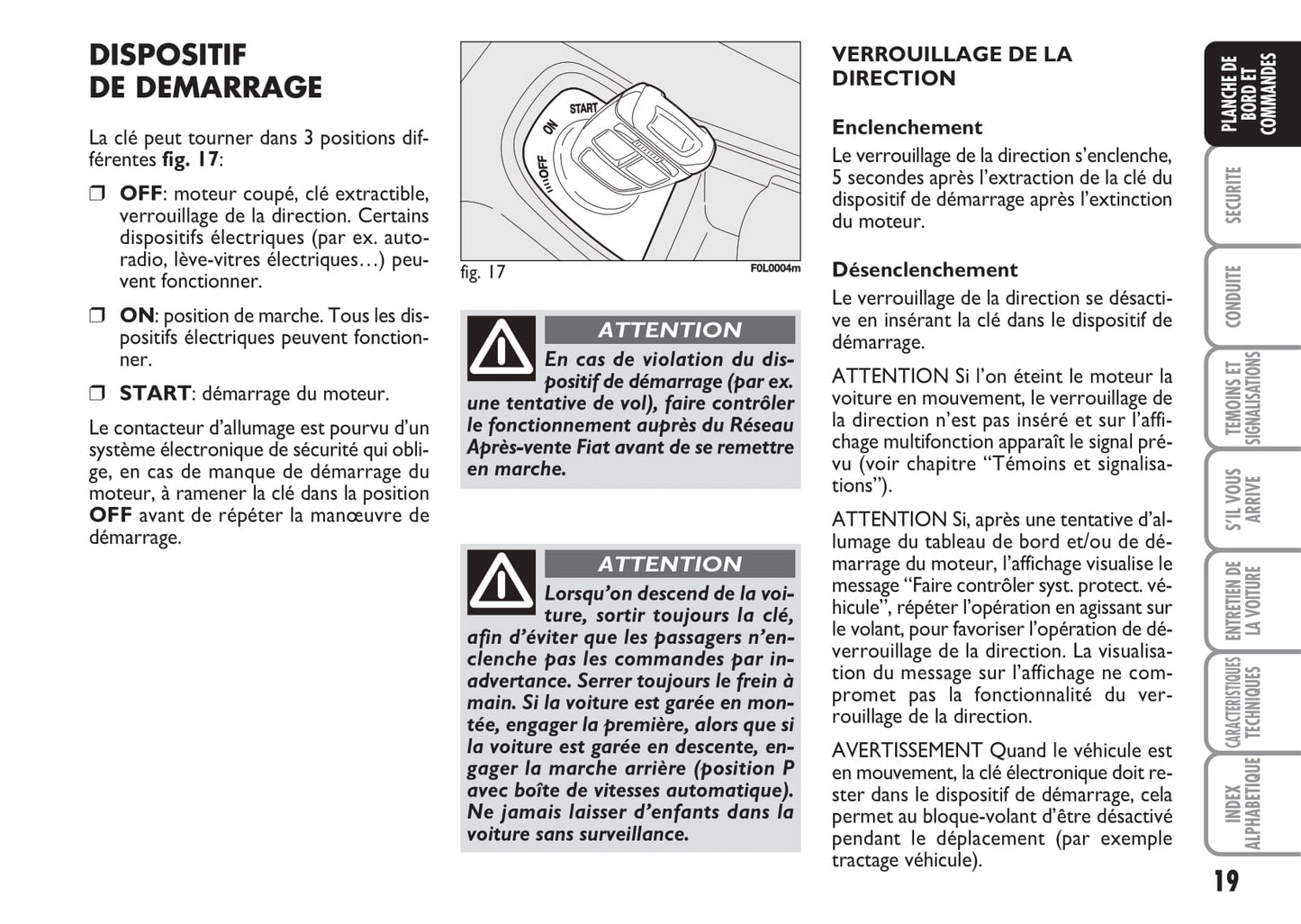 2009-2010 Fiat Croma Owner's Manual | French