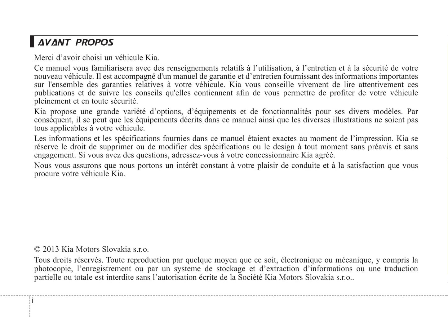 2013-2014 Kia Venga Owner's Manual | French