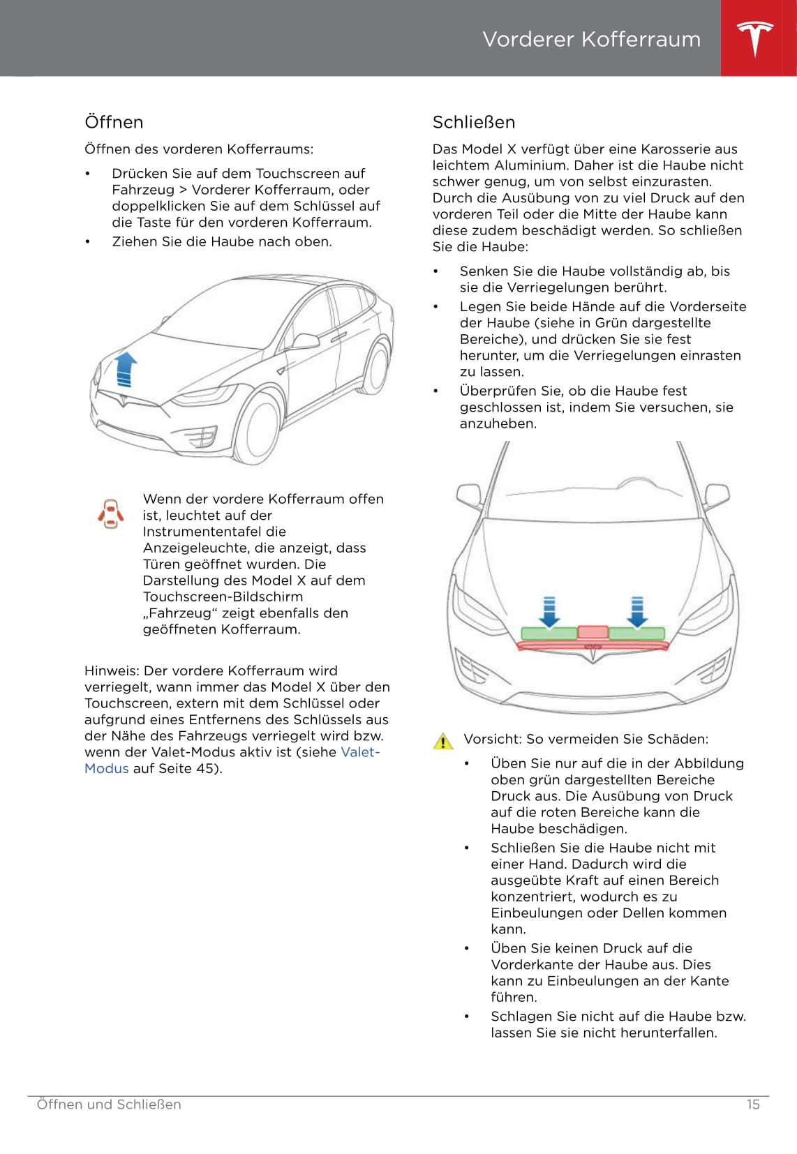 2016-2020 Tesla Model X Bedienungsanleitung | Deutsch