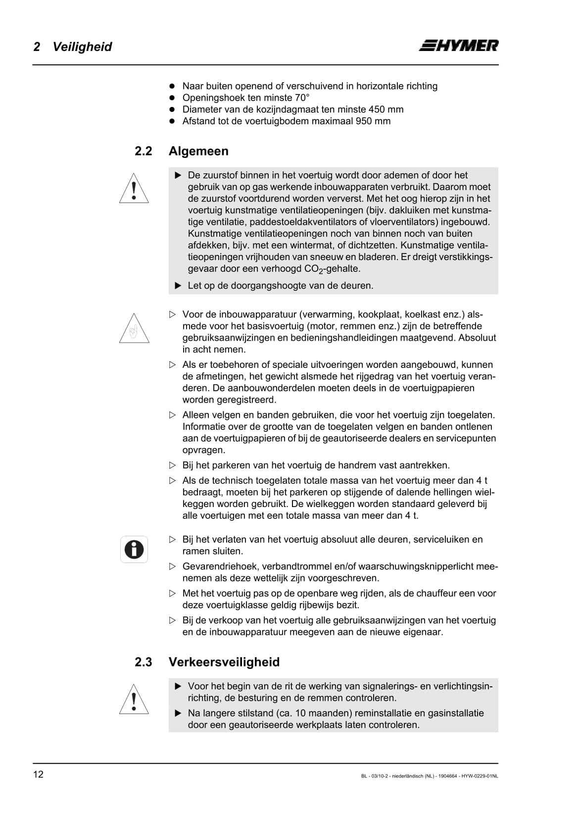 2011 Hymer B544 Owner's Manual | Dutch