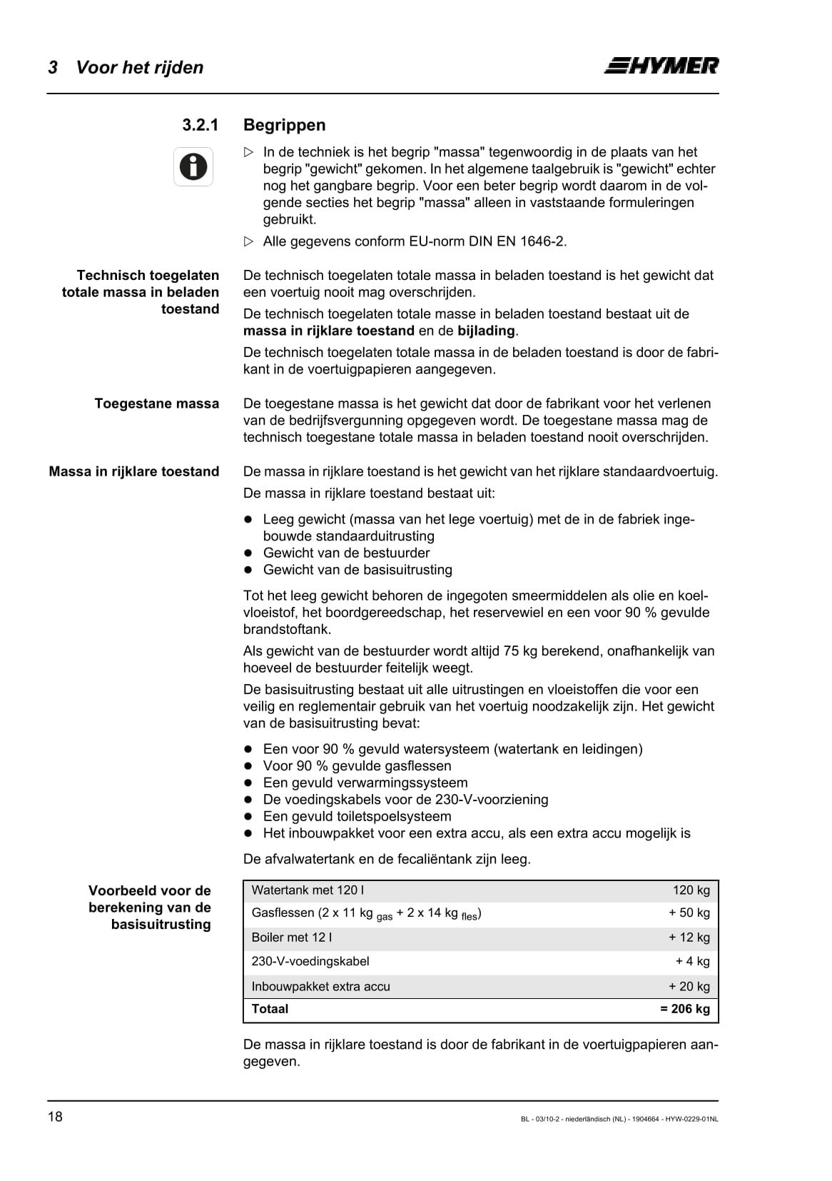 2011 Hymer B544 Owner's Manual | Dutch