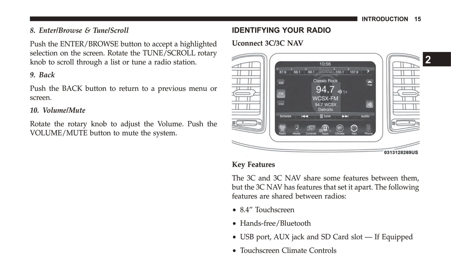 Uconnect 3C / 3C Nav With 8.4 Inch Display Bedienungsanleitung
