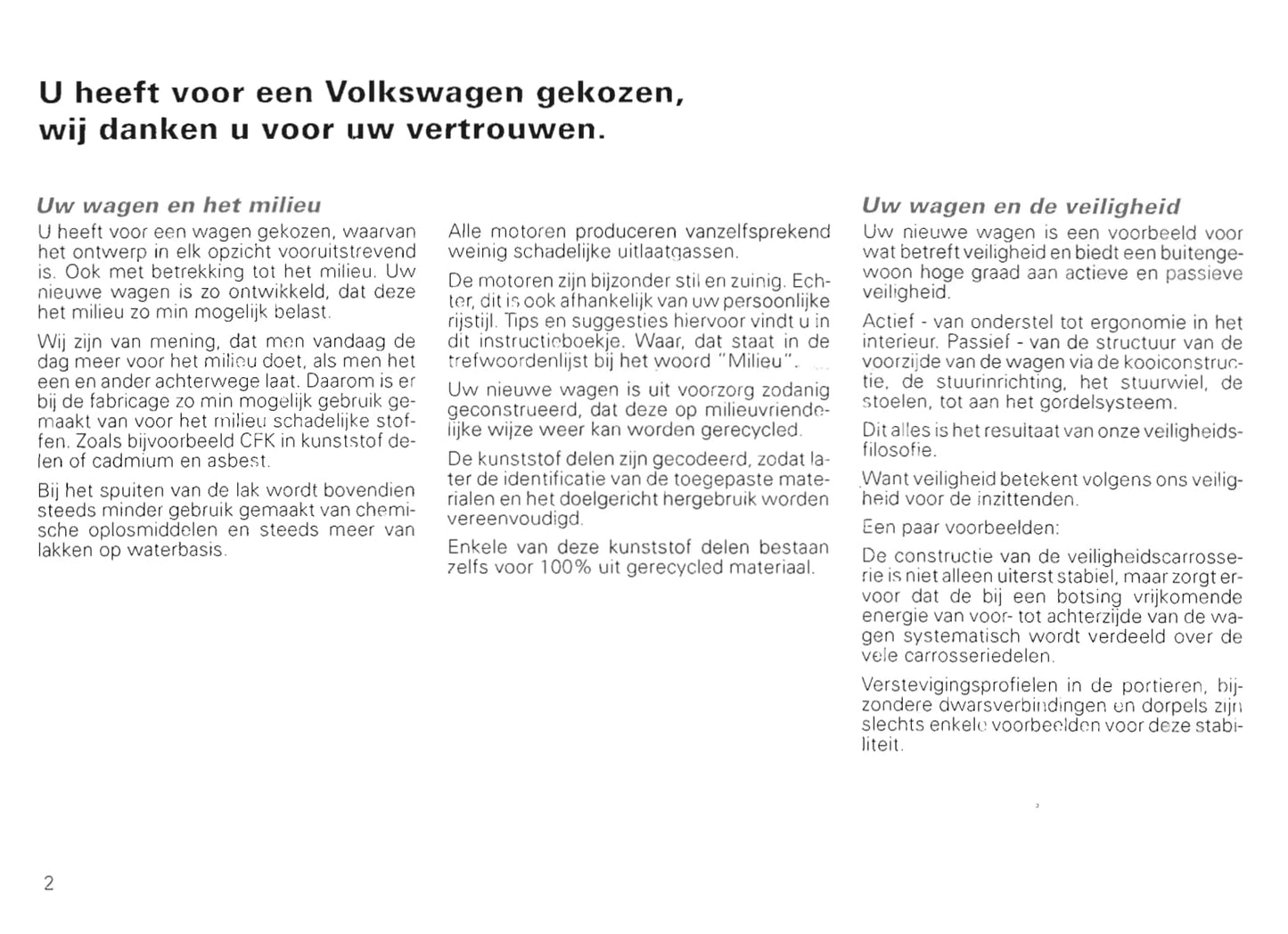 1994-1999 Volkswagen Polo/Variant Owner's Manual | Dutch