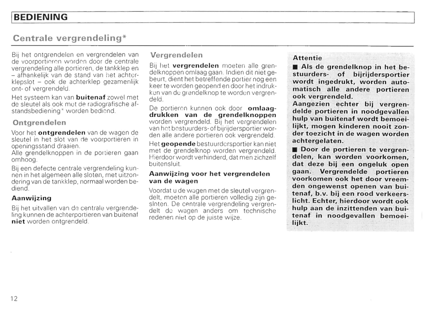 1994-1999 Volkswagen Polo/Variant Owner's Manual | Dutch