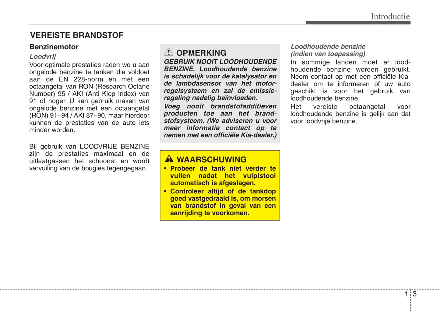 2013-2014 Kia Sportage Owner's Manual | Dutch