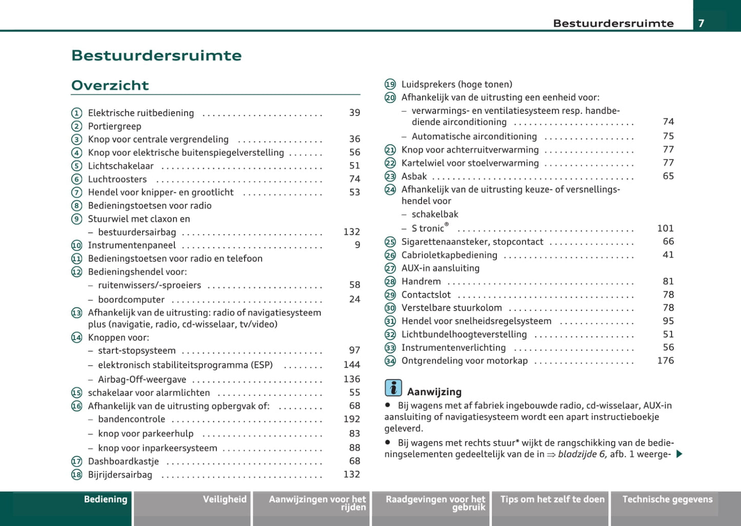 2008-2013 Audi A3 Bedienungsanleitung | Niederländisch