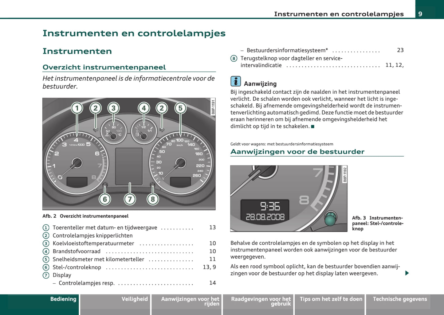 2008-2013 Audi A3 Bedienungsanleitung | Niederländisch