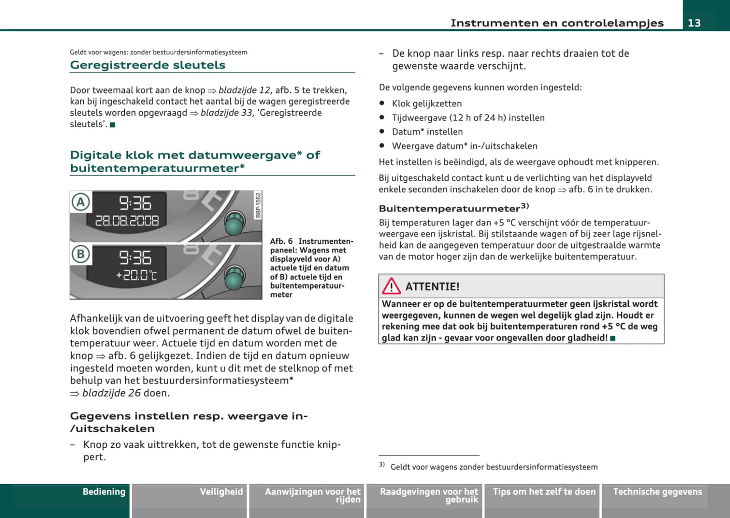 2008-2013 Audi A3 Bedienungsanleitung | Niederländisch