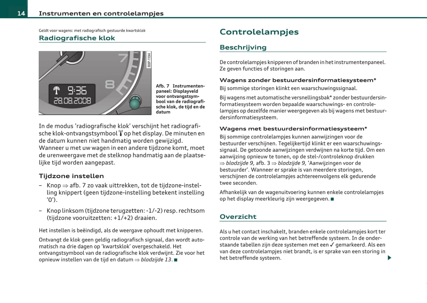 2008-2013 Audi A3 Bedienungsanleitung | Niederländisch