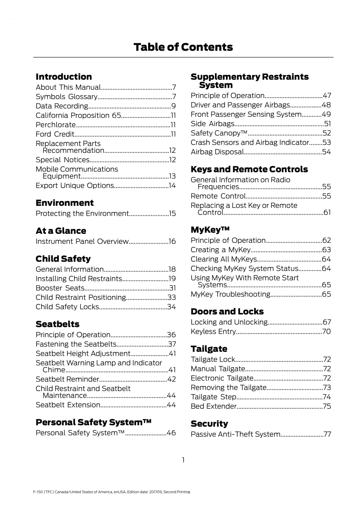 2018 Ford F-150 Bedienungsanleitung | Englisch