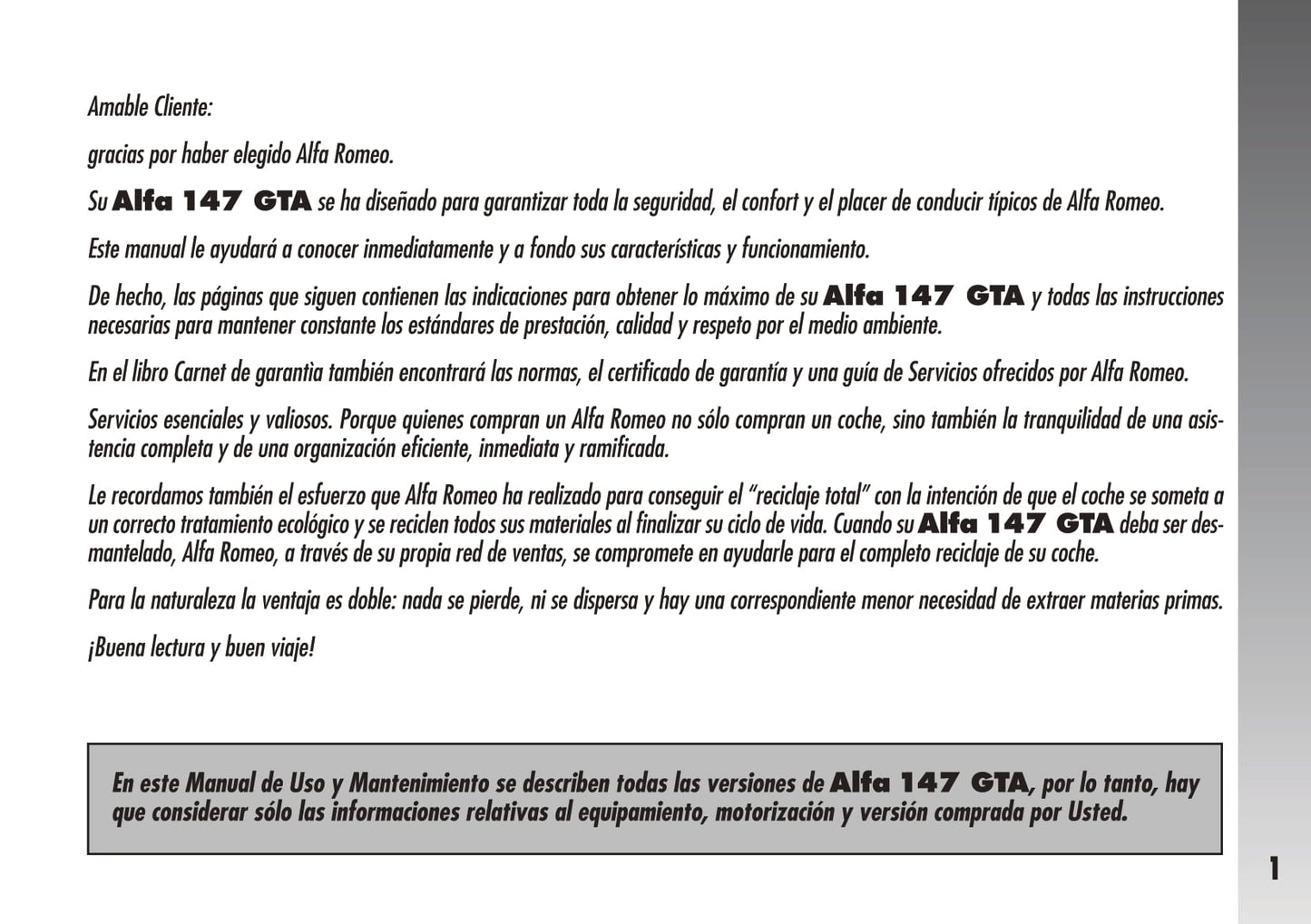 2000-2005 Alfa Romeo 147 Bedienungsanleitung | Spanisch