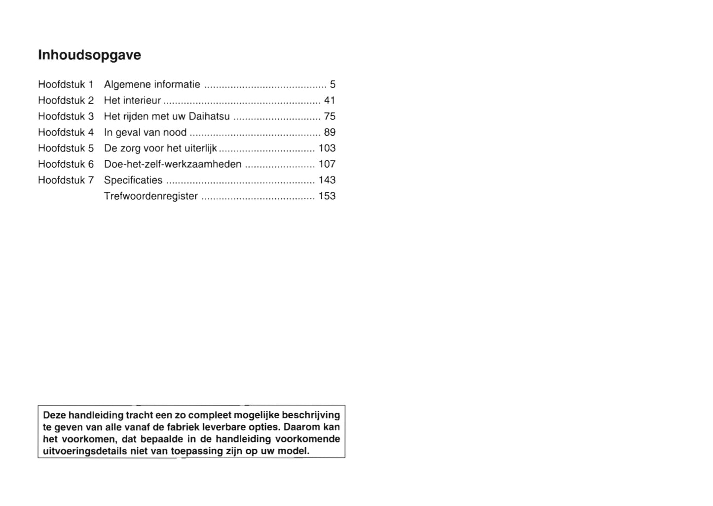 1999-2002 Daihatsu Gran Move Owner's Manual | Dutch