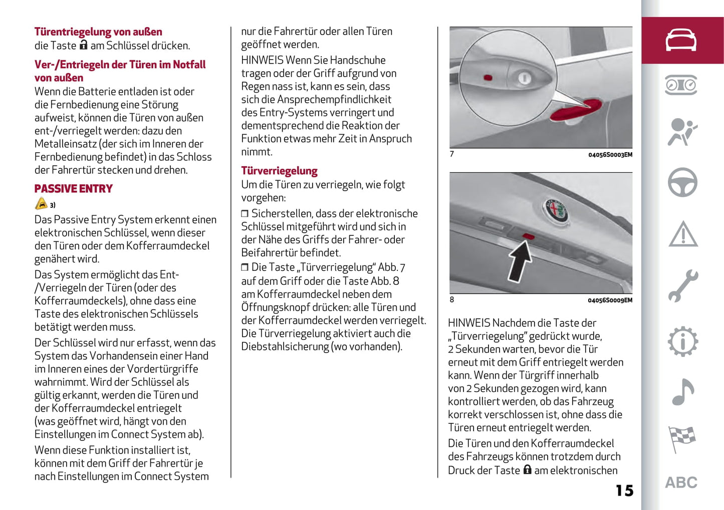 2021 Alfa Romeo Gulia Bedienungsanleitung | Deutsch