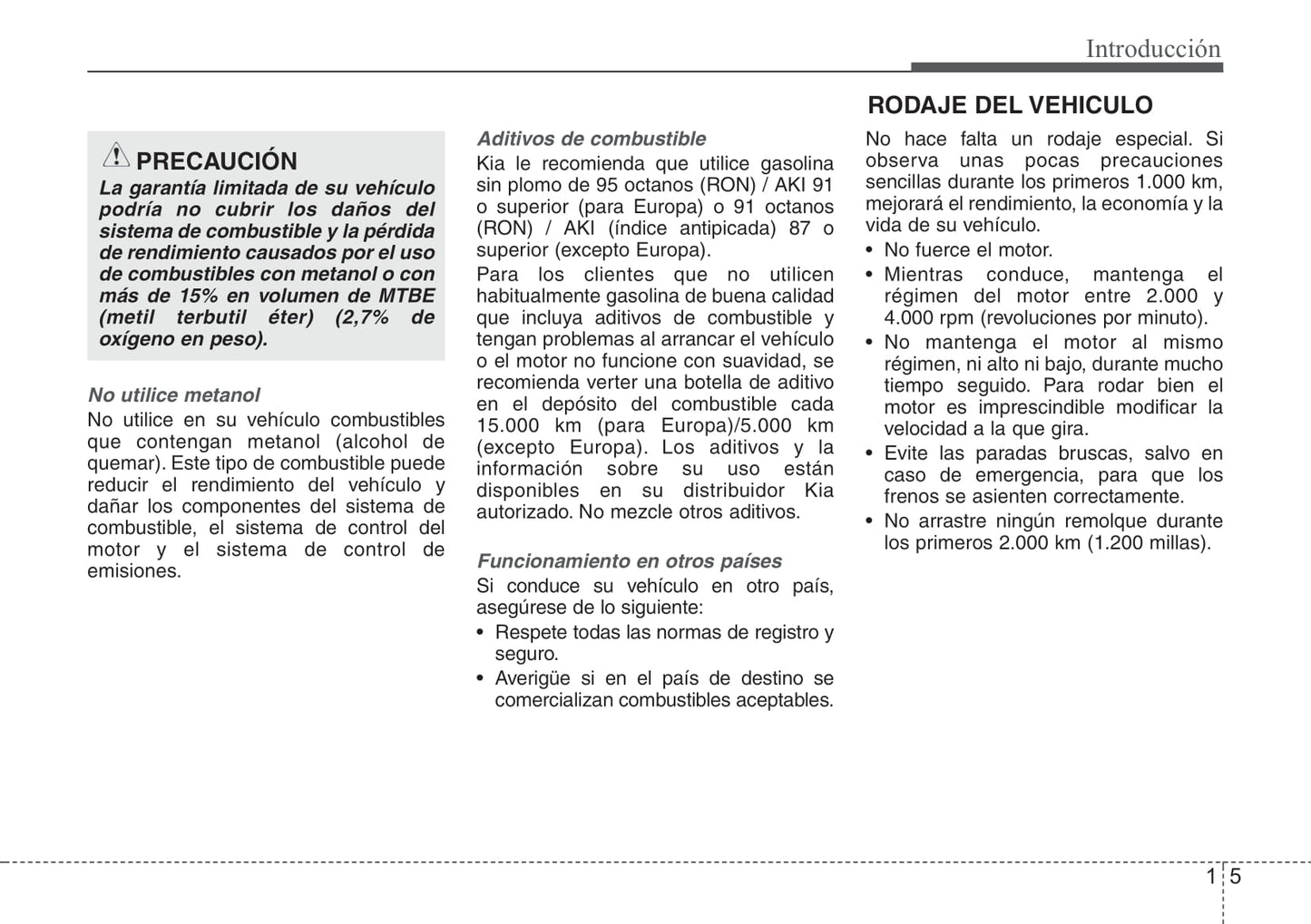 2015-2016 Kia Picanto Bedienungsanleitung | Spanisch