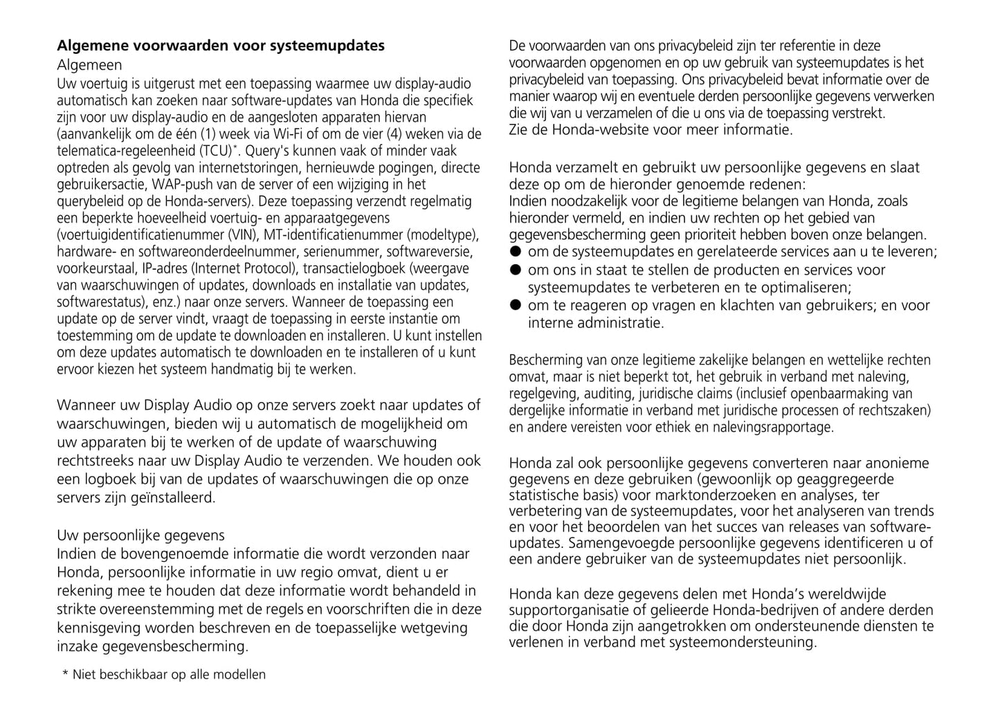 2021-2022 Honda HR-V e:HEV Owner's Manual | Dutch