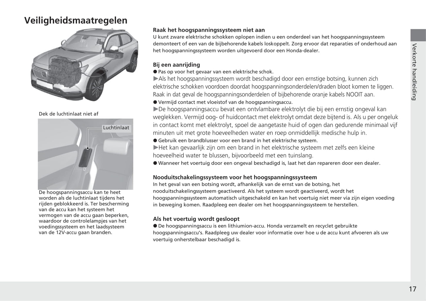 2021-2022 Honda HR-V e:HEV Owner's Manual | Dutch