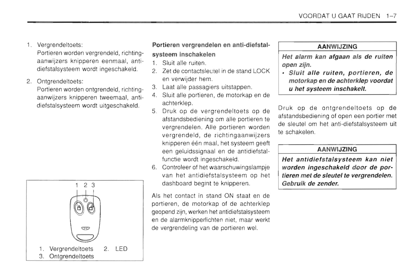 1997-2002 Daewoo Leganza Owner's Manual | Dutch