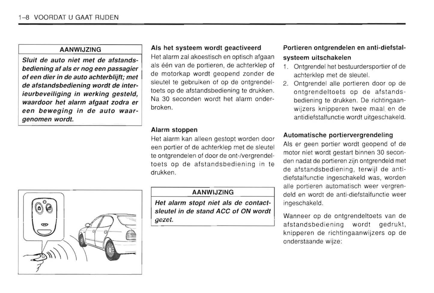 1997-2002 Daewoo Leganza Owner's Manual | Dutch