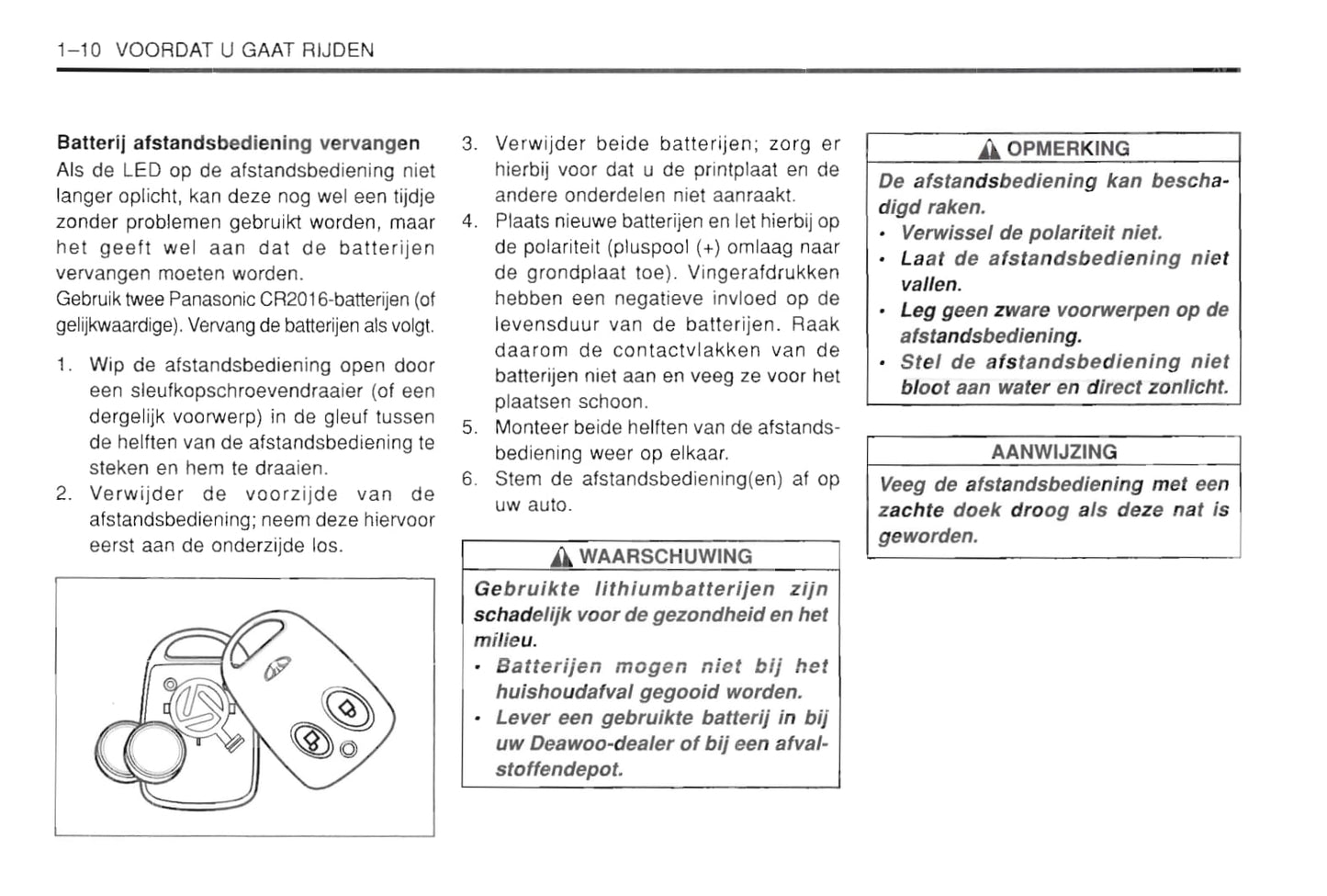 1997-2002 Daewoo Leganza Owner's Manual | Dutch
