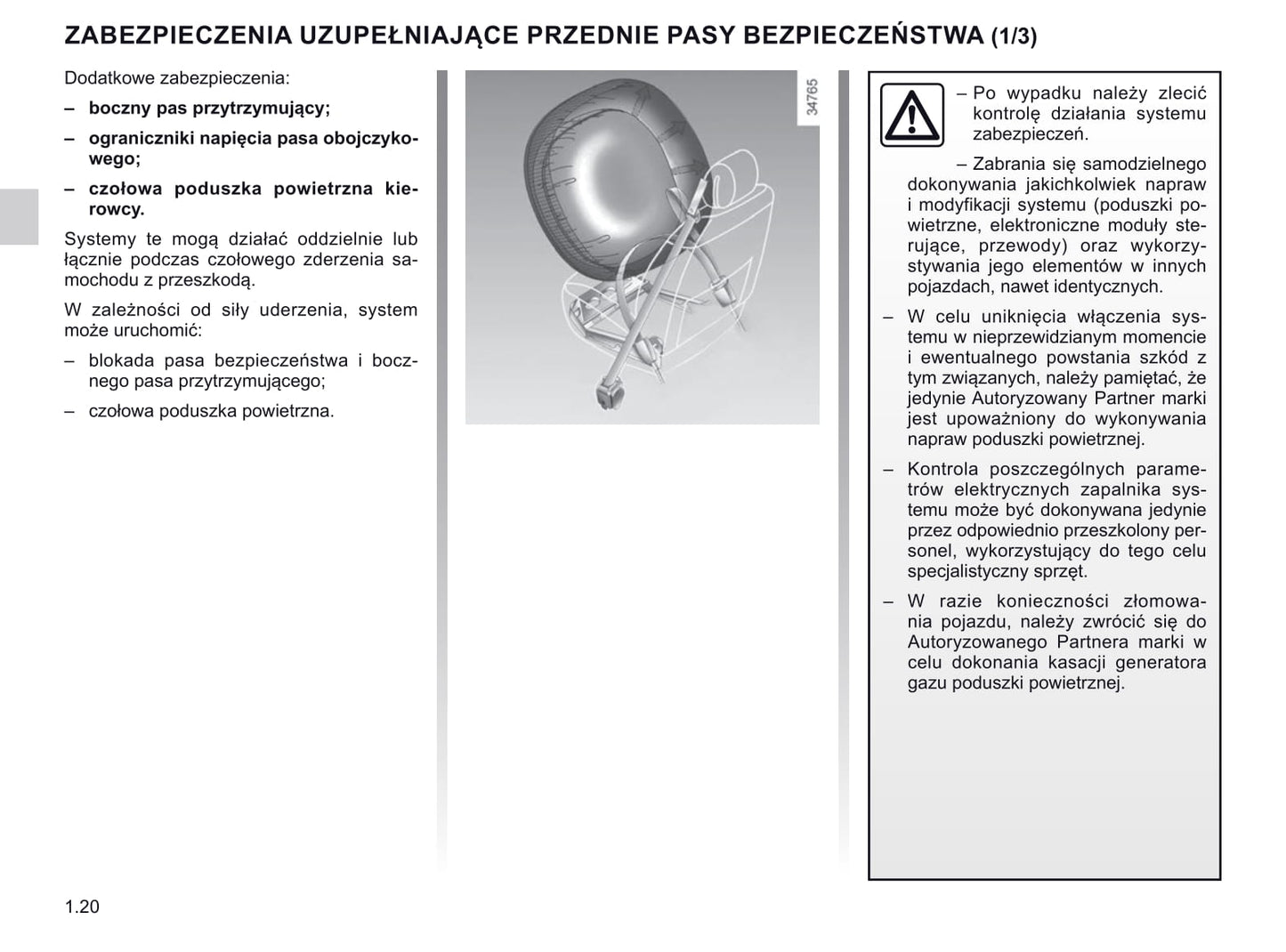 2020-2021 Renault Twizy Bedienungsanleitung | Polnisch