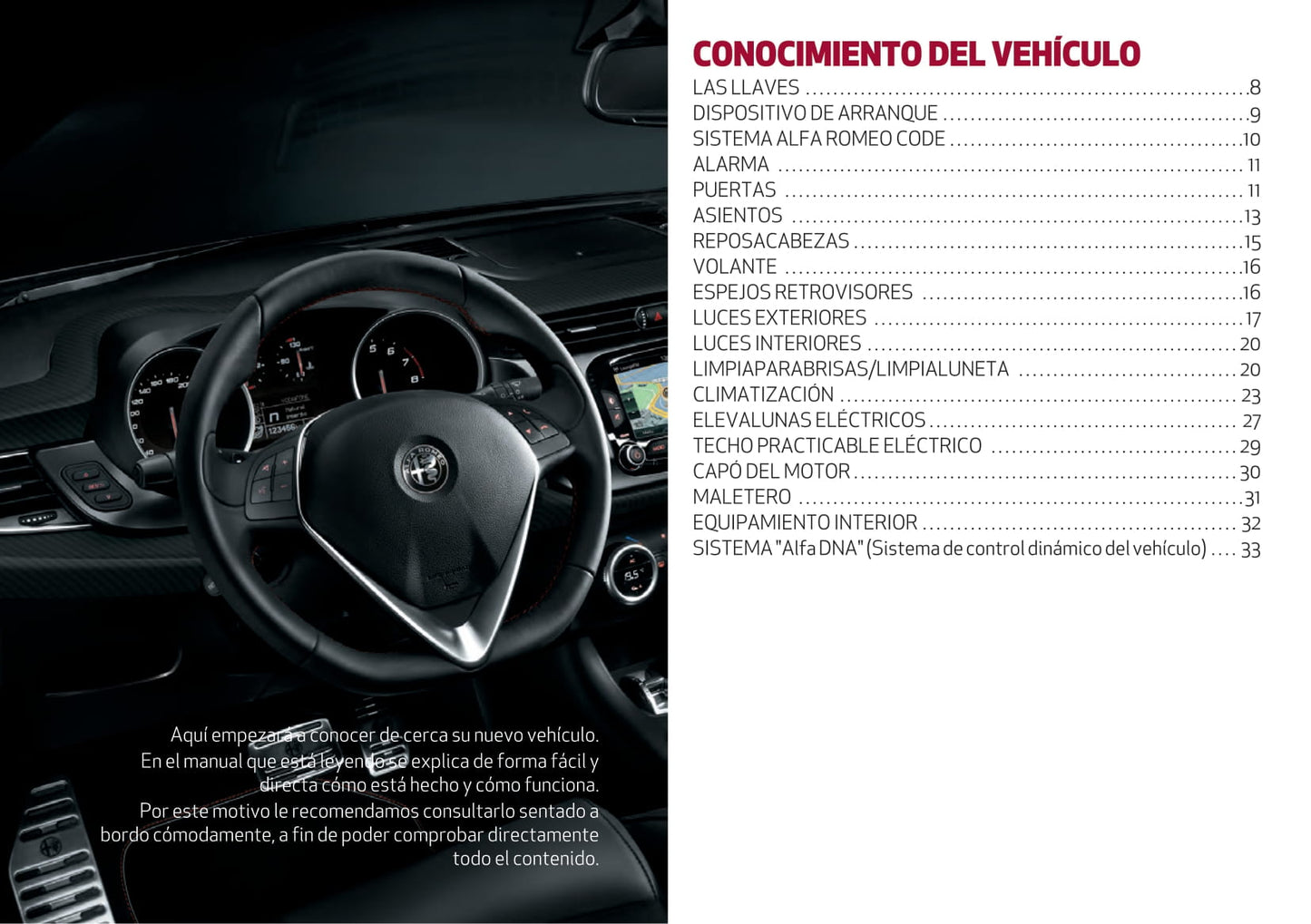 2016-2021 Alfa Romeo Giulietta Bedienungsanleitung | Spanisch