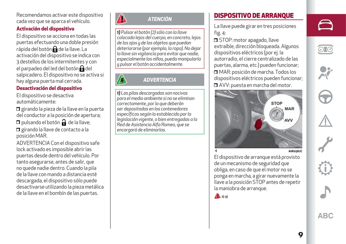 2016-2021 Alfa Romeo Giulietta Bedienungsanleitung | Spanisch