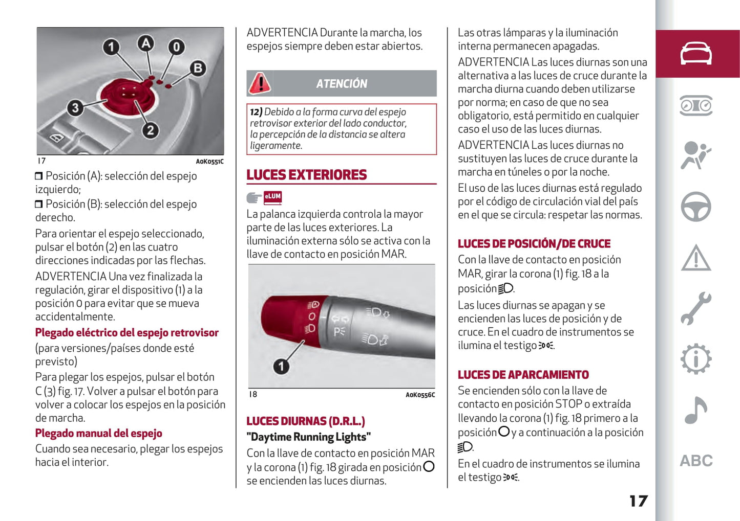 2016-2021 Alfa Romeo Giulietta Bedienungsanleitung | Spanisch