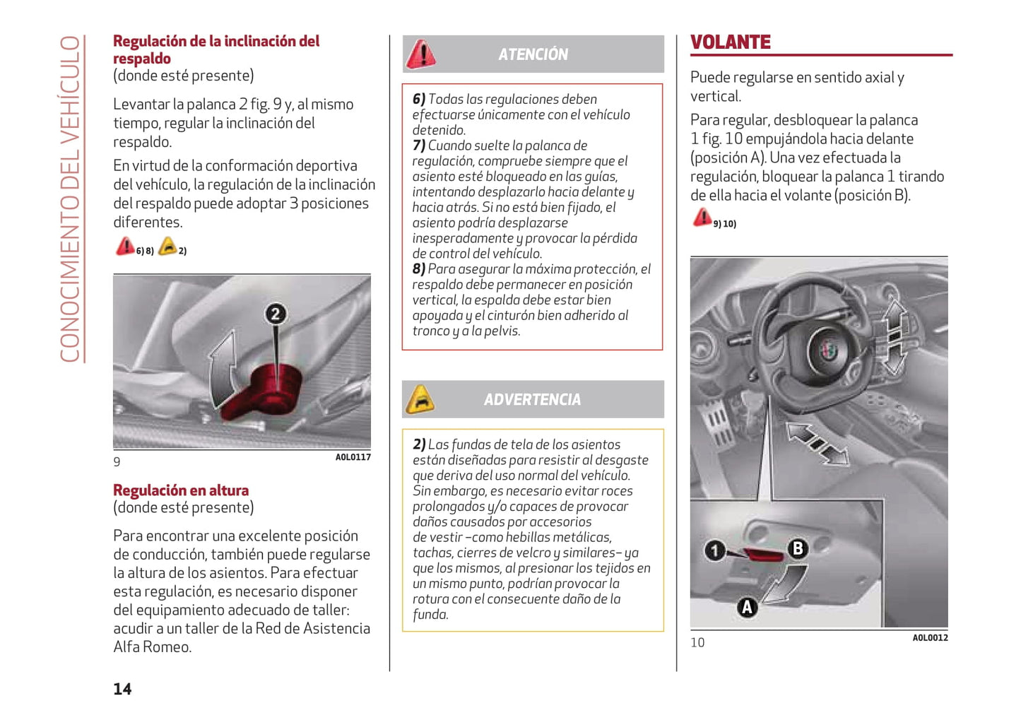 2016-2018 Alfa Romeo 4C Bedienungsanleitung | Spanisch