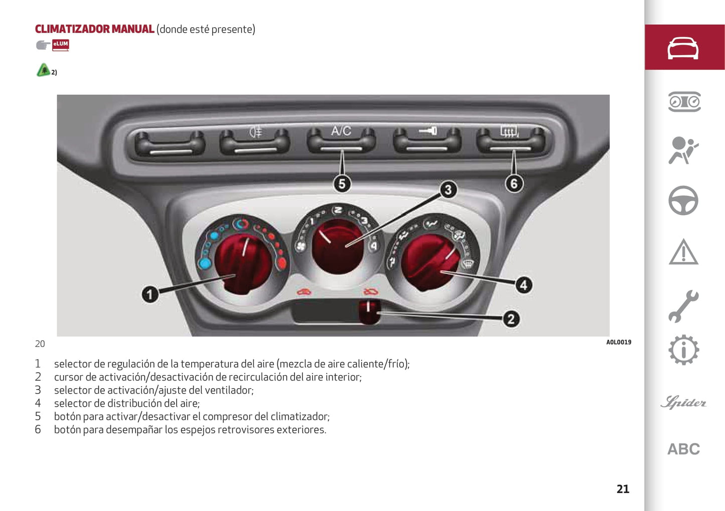 2016-2018 Alfa Romeo 4C Bedienungsanleitung | Spanisch