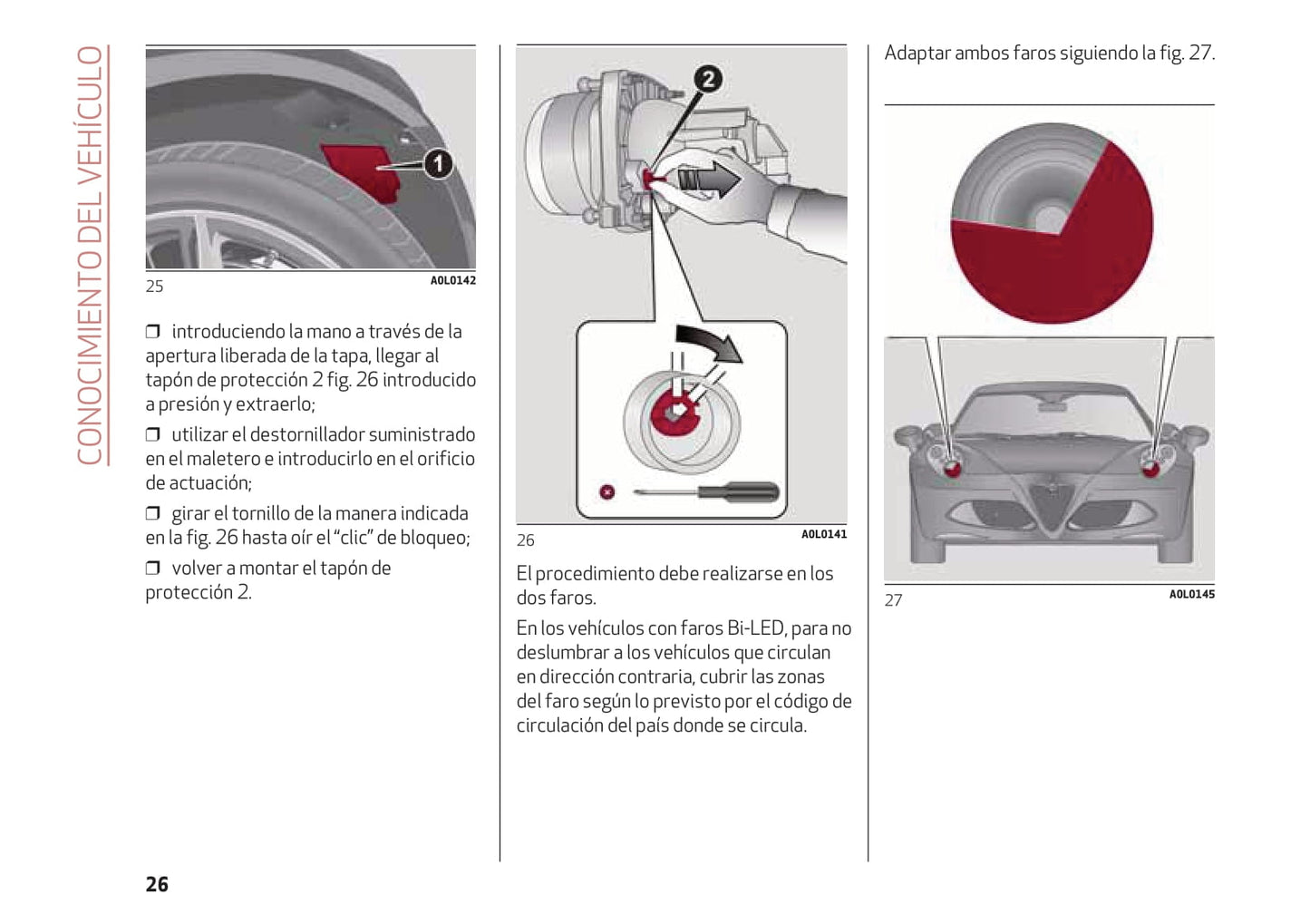 2016-2018 Alfa Romeo 4C Bedienungsanleitung | Spanisch