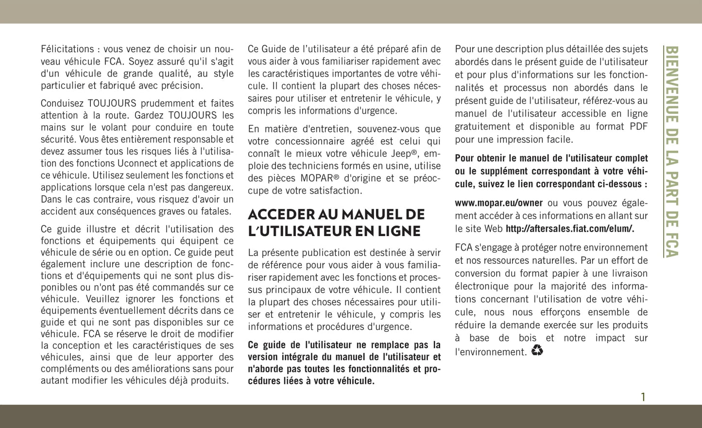 2018-2019 Jeep Compass Bedienungsanleitung | Französisch