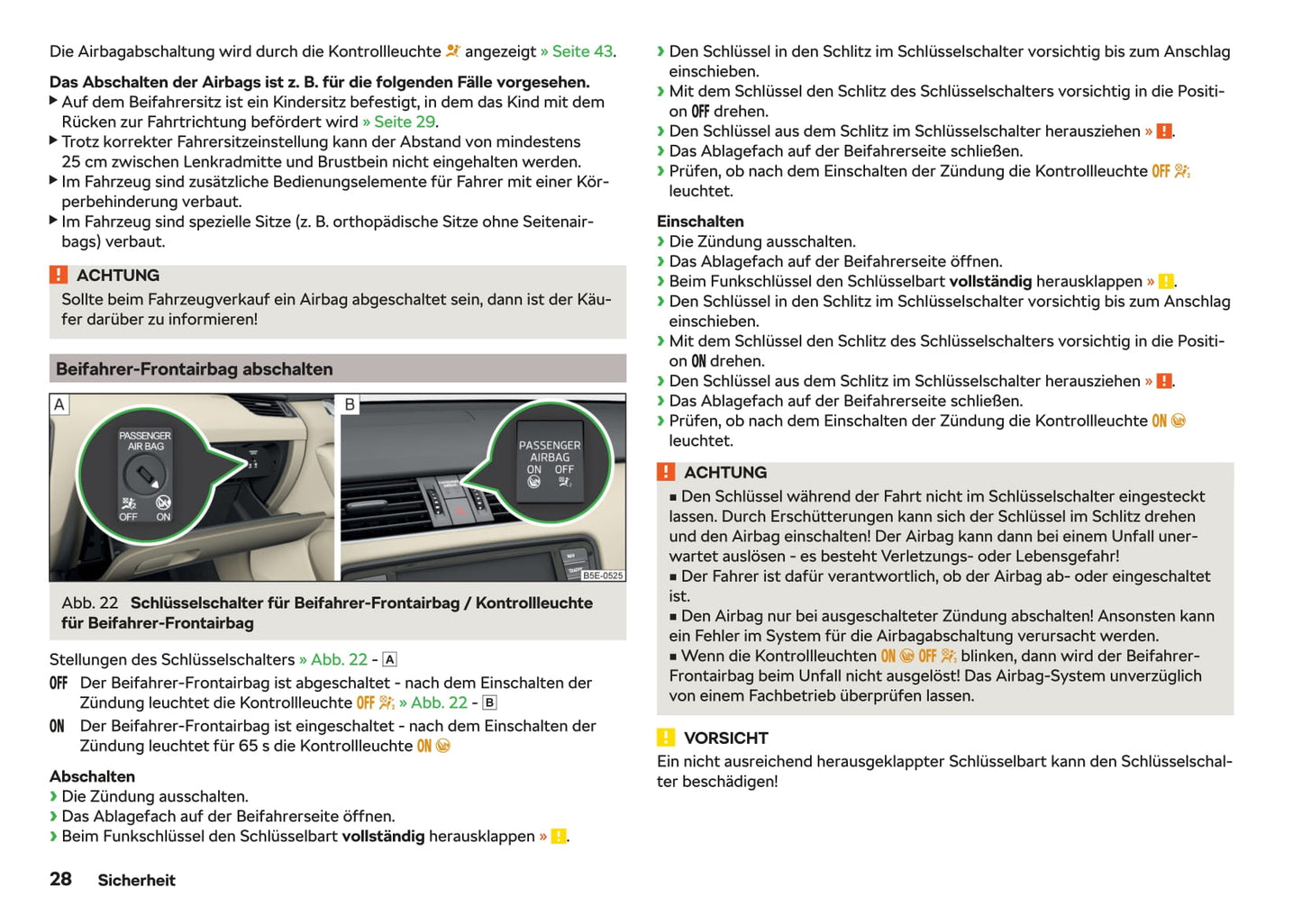 2017-2019 Skoda Octavia Bedienungsanleitung | Deutsch