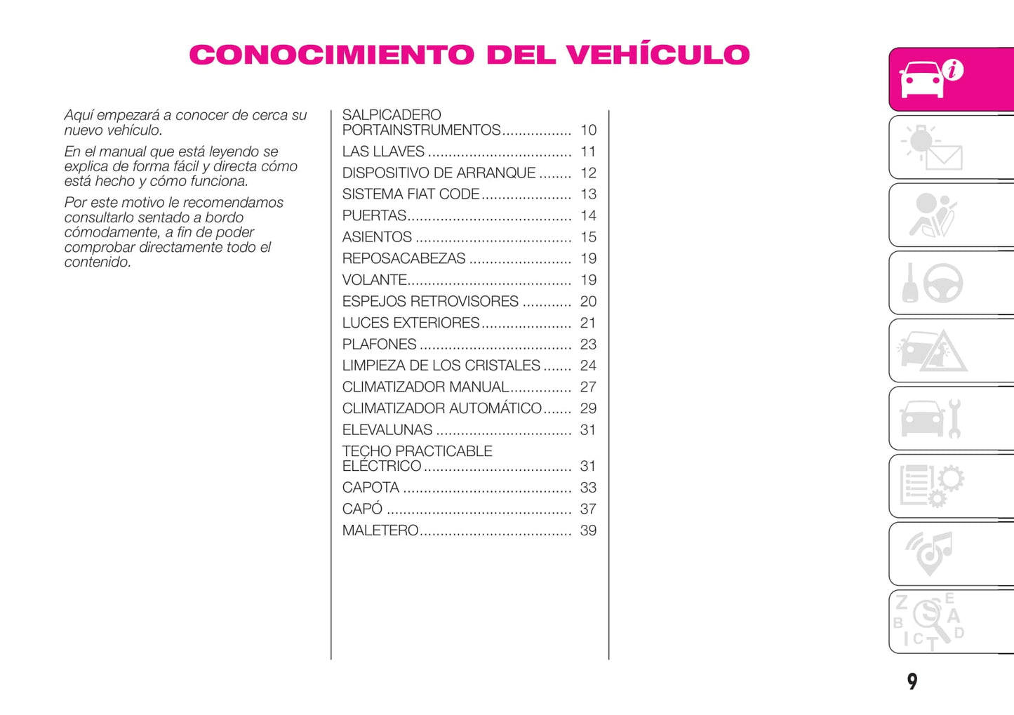2016-2020 Abarth 595/695 Owner's Manual | Spanish