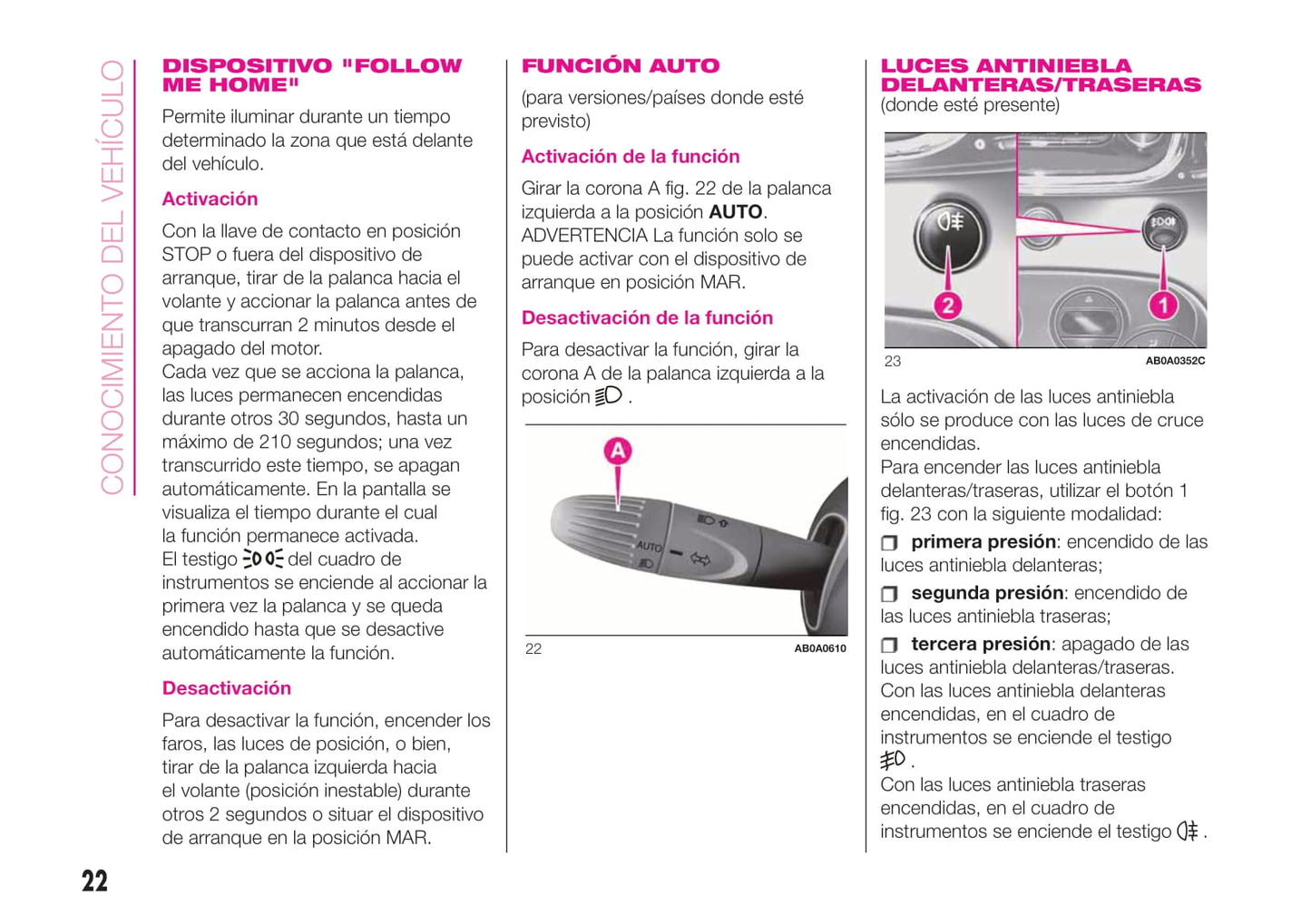 2016-2020 Abarth 595/695 Owner's Manual | Spanish