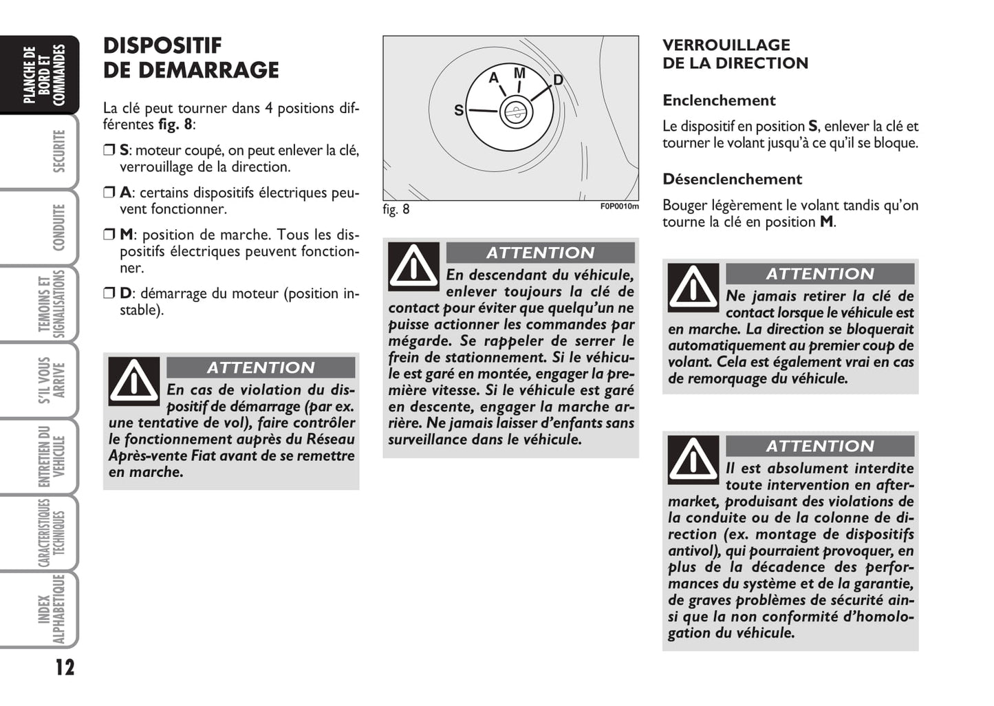 2012-2013 Fiat Strada Owner's Manual | French