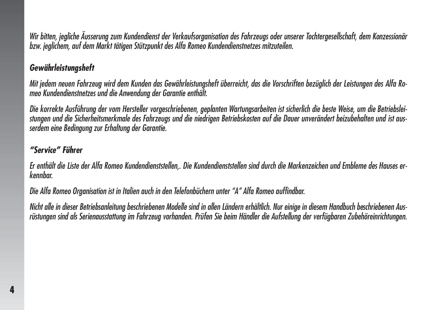 2003-2005 Alfa Romeo 156 Bedienungsanleitung | Deutsch
