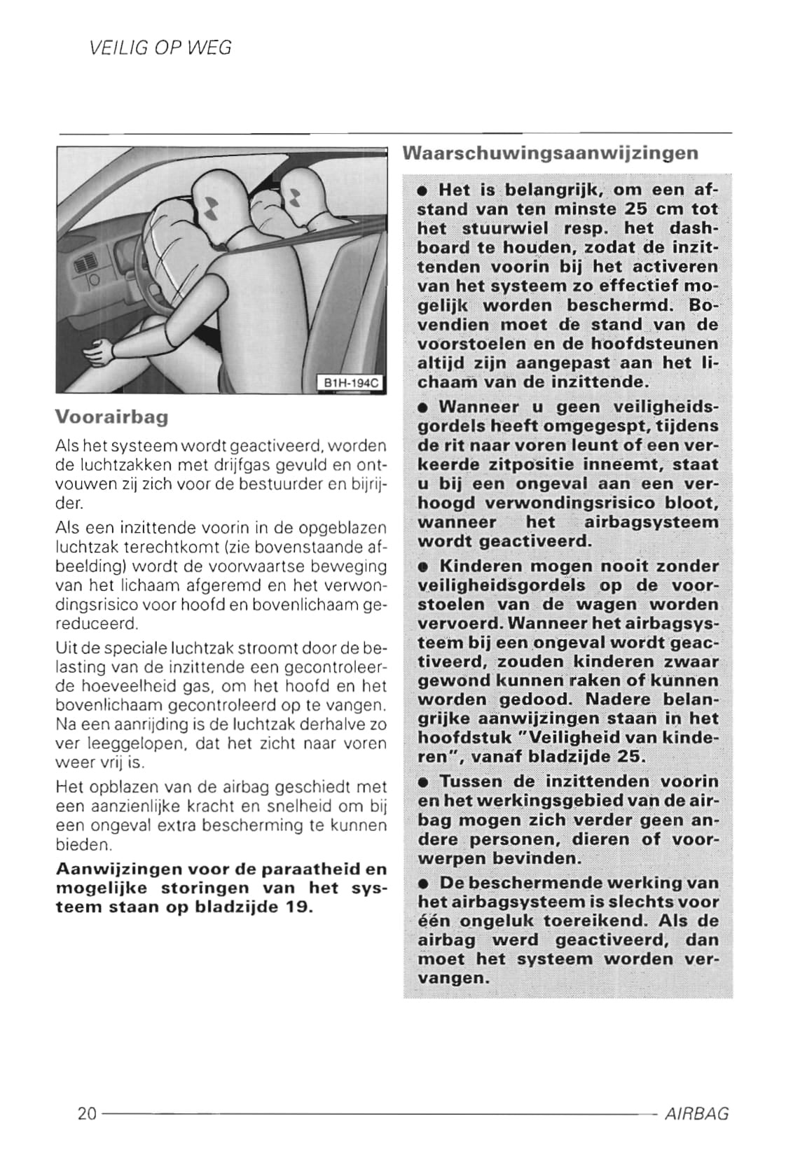 1999-2001 Volkswagen Polo Bedienungsanleitung | Niederländisch
