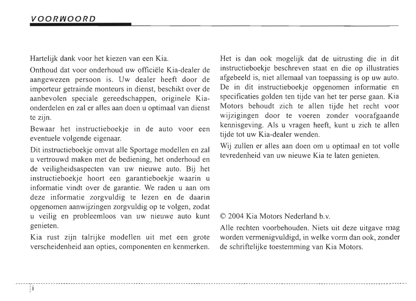 2007-2008 Kia Sportage Bedienungsanleitung | Niederländisch