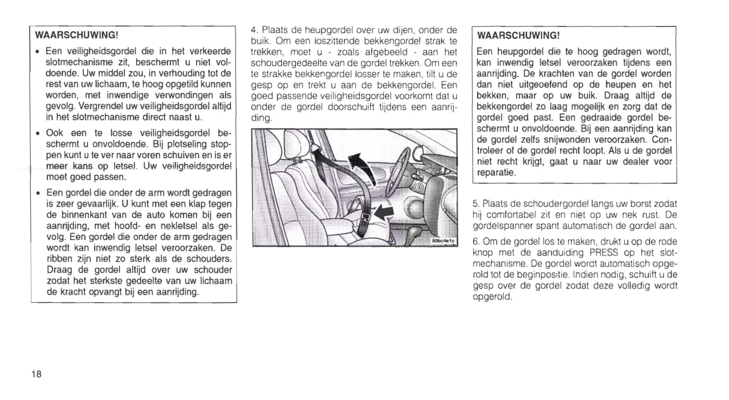 1999-2005 Chrysler Neon Owner's Manual | Dutch