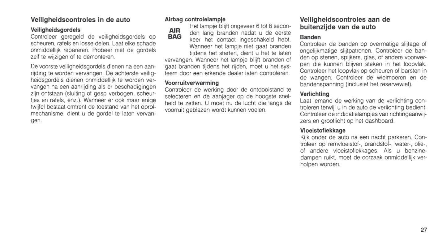 1999-2005 Chrysler Neon Owner's Manual | Dutch